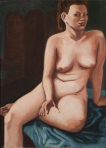 Mary Oortwijn - zittend naakt